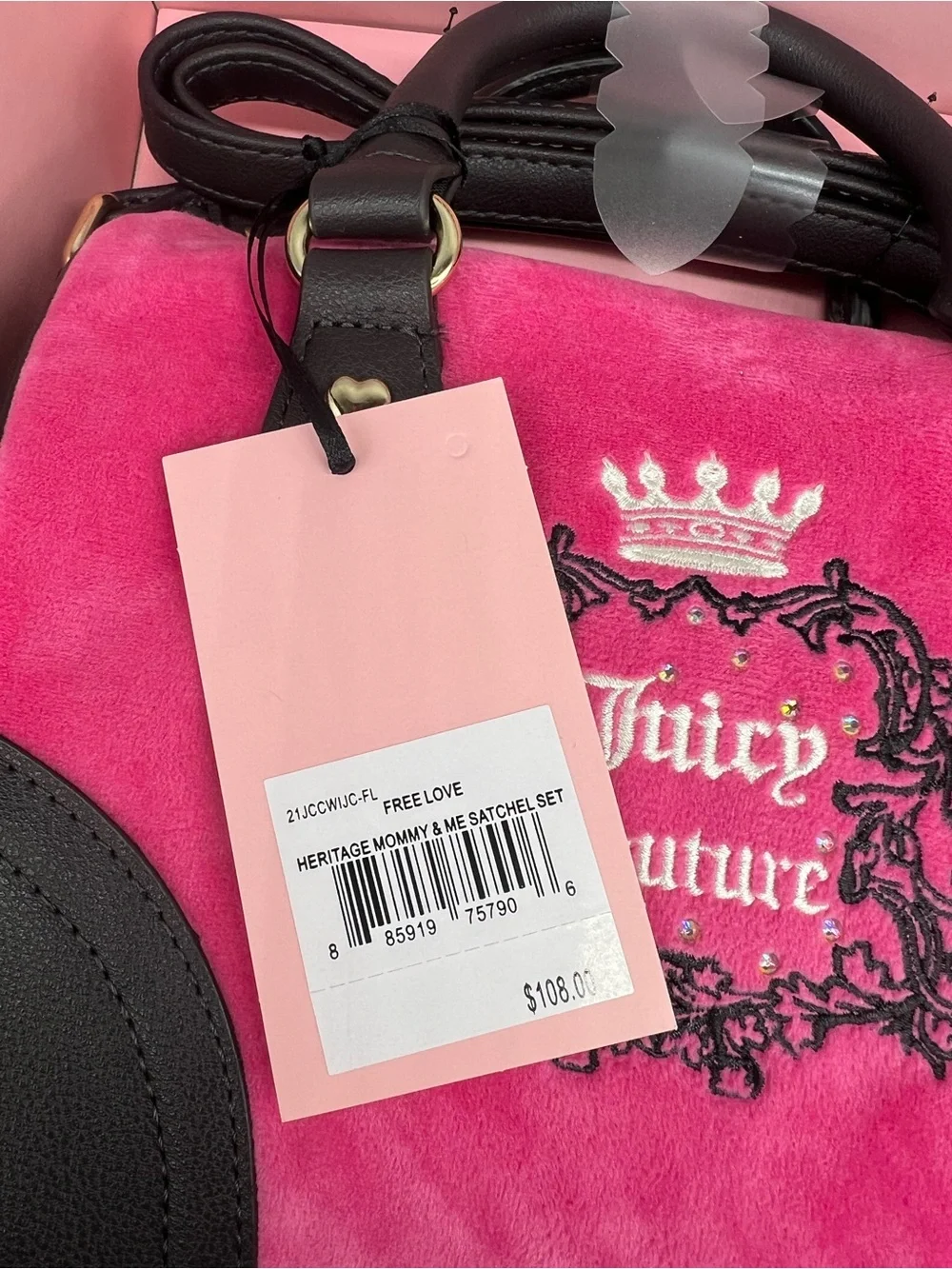 Juicy couture heritage mommy & me satchel set